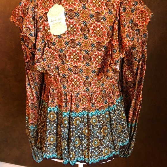 NWT Altar'd State Multicolor Floral Blouse - Picture 4 of 6
